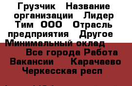 Грузчик › Название организации ­ Лидер Тим, ООО › Отрасль предприятия ­ Другое › Минимальный оклад ­ 19 000 - Все города Работа » Вакансии   . Карачаево-Черкесская респ.